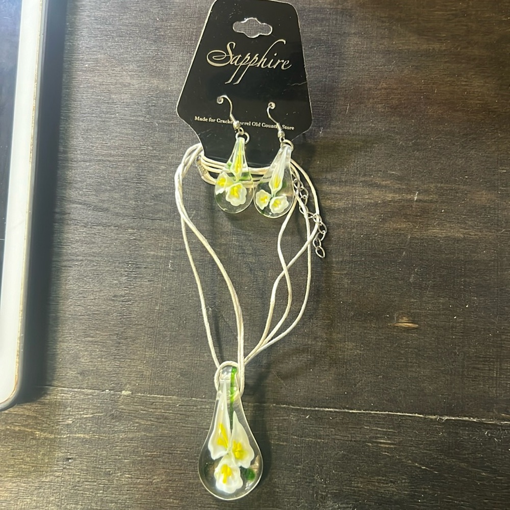 Necklace and earrings